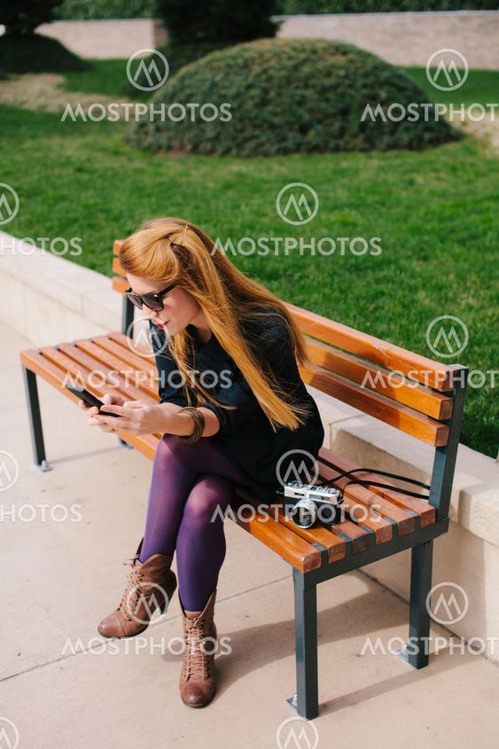 Young woman texting