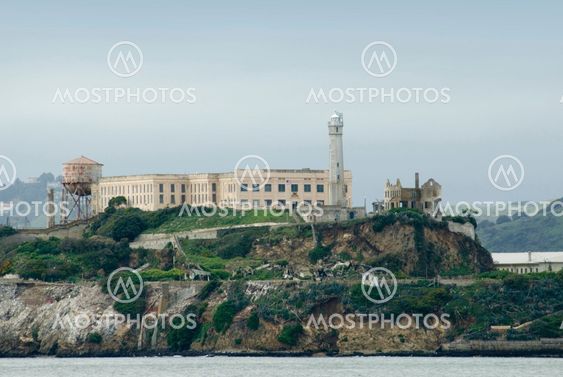 Alcatraz Island prison in San Francisco Bay