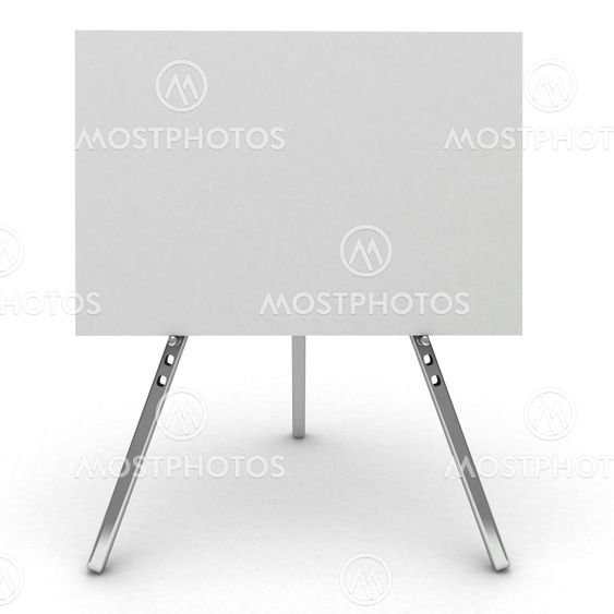3d billboard isolated on white.