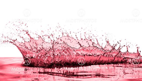 splashing red wine