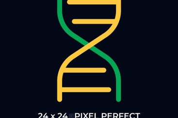 DNA helix dark color line ui icon