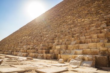 Sunlight illuminates the ancient stones of the Great...