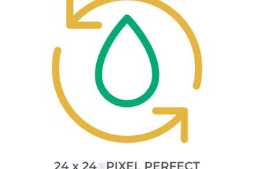 Water recycling colorful line ui icon