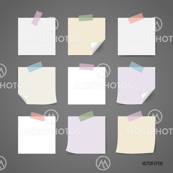 Collection of various note papers, ready for your...