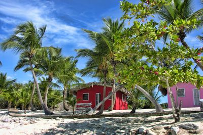 Small and Coloured Homes on the Coast of Santo Domingo