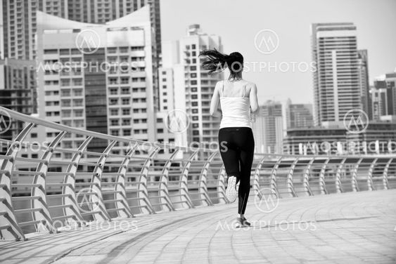 woman jogging at morning