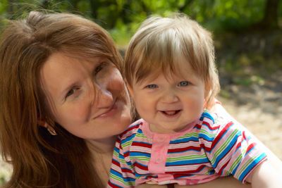 mother with baby outdoor