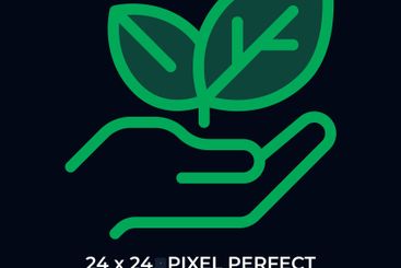 Hand holding sprout dark color ui icon