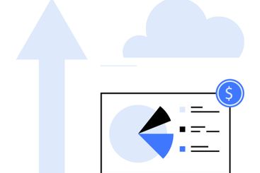 Financial Growth Concept with Pie Chart, Cloud, and...