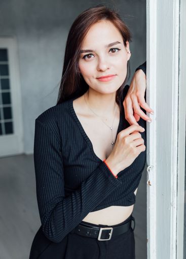 Portrait of Beautiful Woman and Brunette on Light...