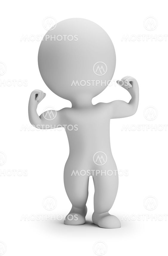 3d small people - shows muscles