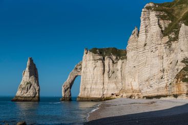 Beautiful seaside landscape of cliffs on the Normandy...