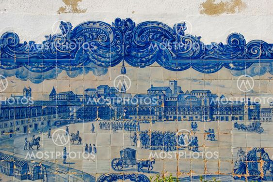 Traditionally painted portuguese tiles, Azulejos