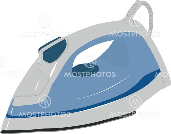 Nice modern iron on white background