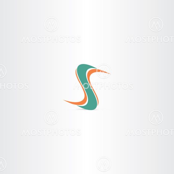 dark green orange letter s icon