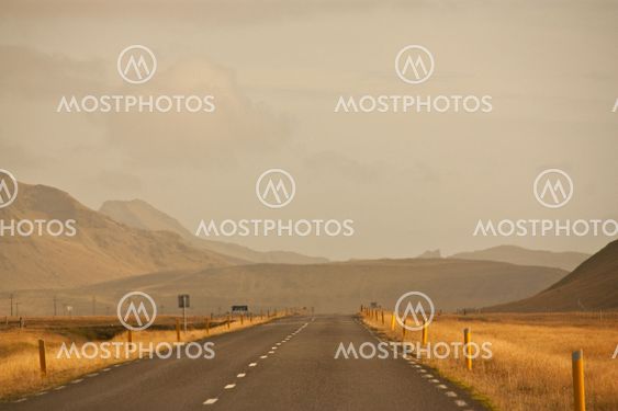 Endless road in Iceland
