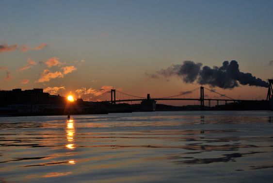 Gothenburg Harbor sunset