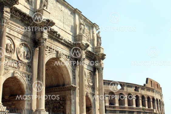 Arch of Constantine and Colosseum