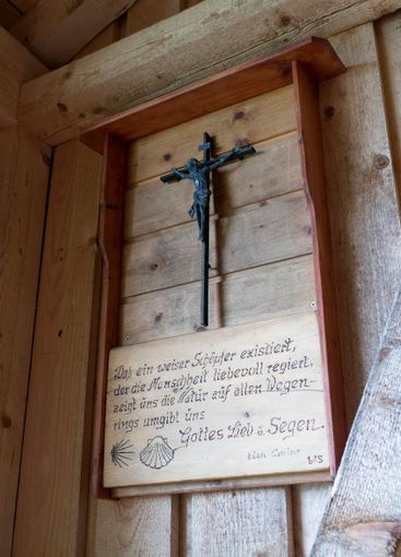 Religious and Christian objects and candles on the...