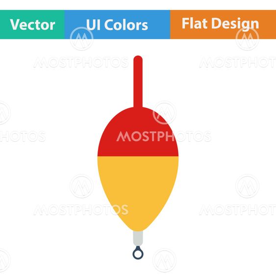 Flat design icon of float