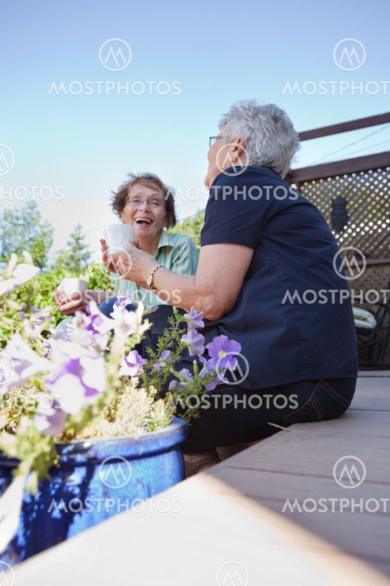 Senior Women Laughing Together