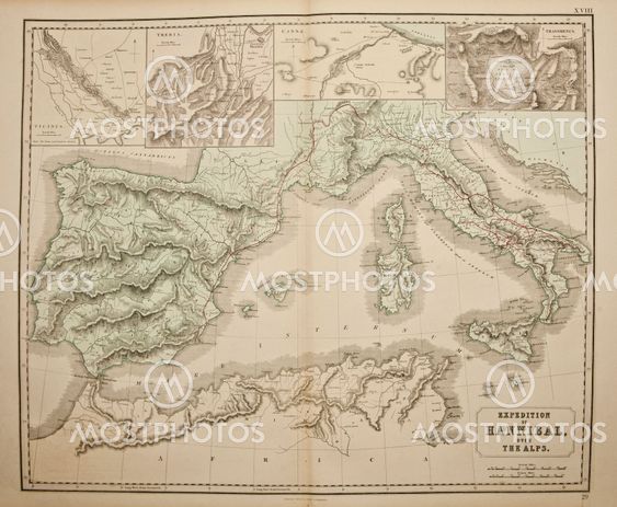 Ancient map of the world . Published by George Philip and son at London 1857 and are not subject to copyright.