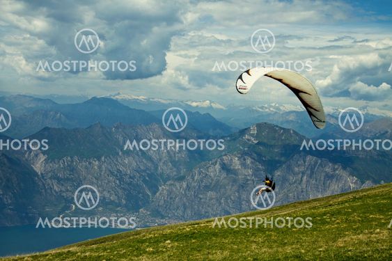 Paragliding in the mountains