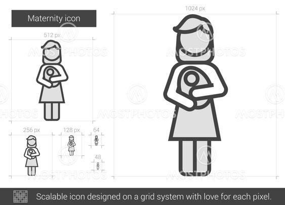 Maternity line icon.