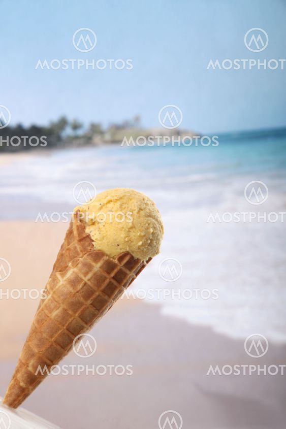 Ice cream with the back beach