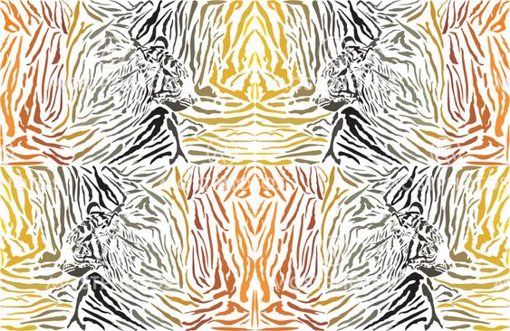 Pattern background tiger with head
