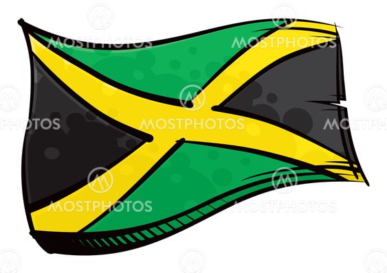 Painted Jamaica Flag Waving By Oxygen64 Mostphotos