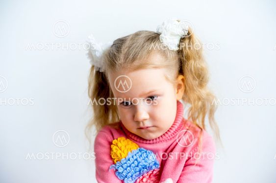 Girl showing emotions