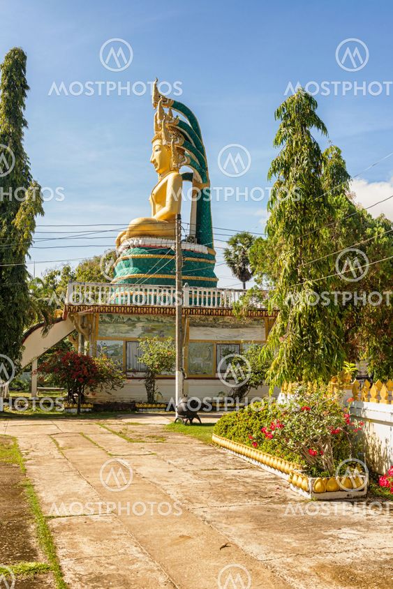 Buddhist temple Wat Phouang Keo in Muang Khong, Laos.
