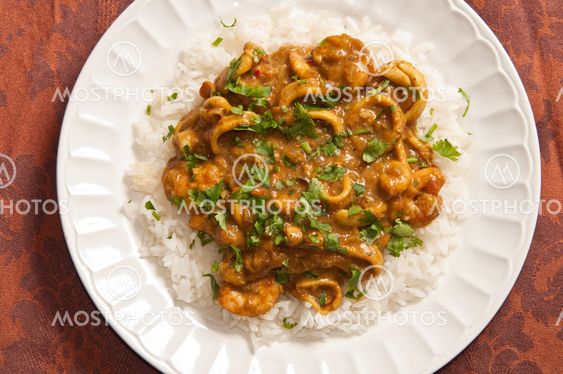 Sea food and mango curry