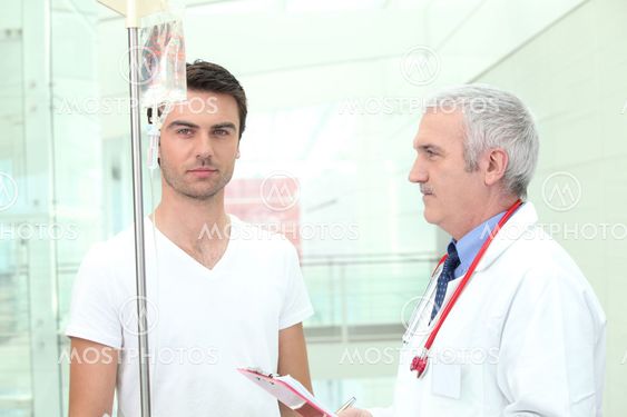 Doctor taking care of a patient
