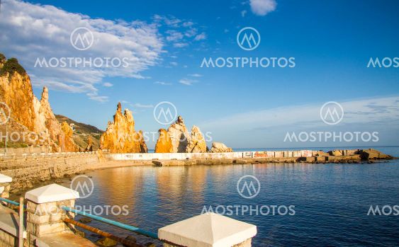 Rocks on the seashore of Tabarca, Tunisia