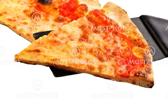 Italian pizza on the white background