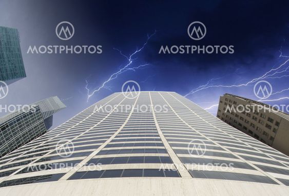 Storm above Manhattan Skyscrapers, NYC