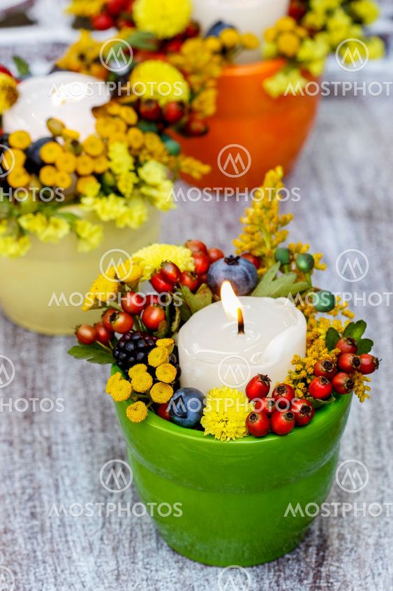 Autumn candle holder