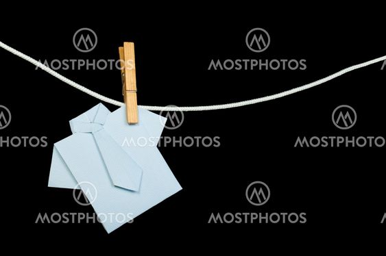 Origami shirt on rope