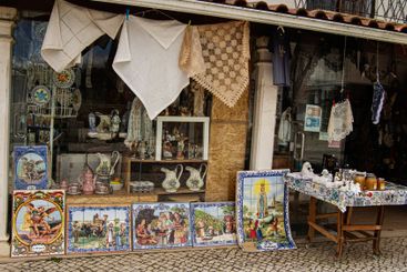 Traditional handicrafts and art display in Fatima,...