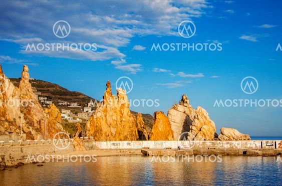 Rocks on the seashore of Tabarca, Tunisia