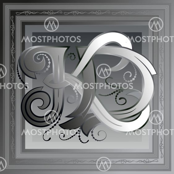 Monogram k, d