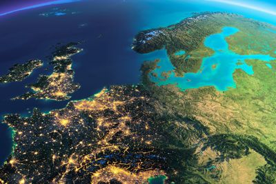 Detailed Earth. Central Europe