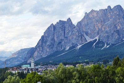 Cortina d'Ampezzo mountains at daylight