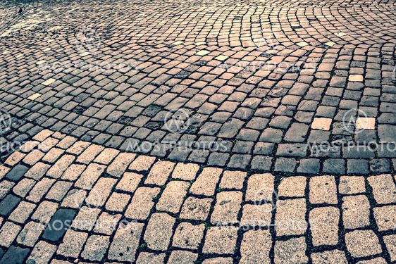 Vintage look at cobblestone sidewalk 8