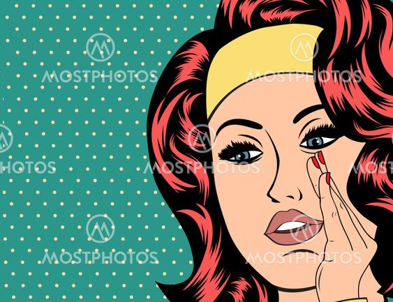 Pop Art illustration of girl