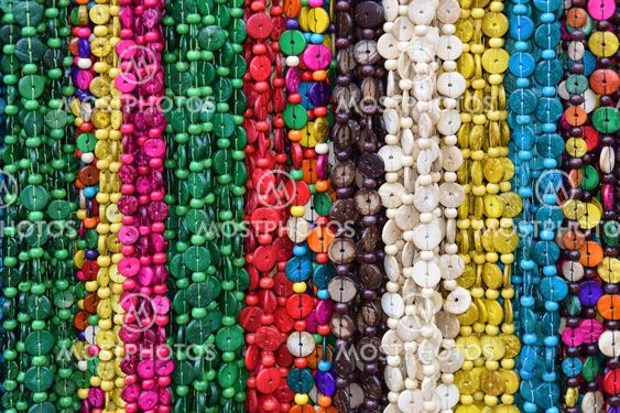 garlands of colored stones