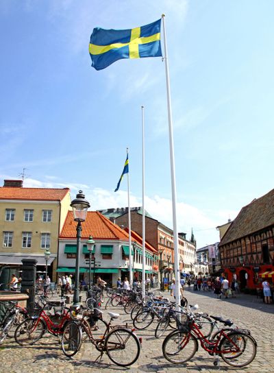 Lilla Torg square in Malmo city, Sweden