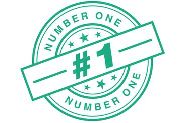 Number 1 Letter Rubber Stamp Vector Template